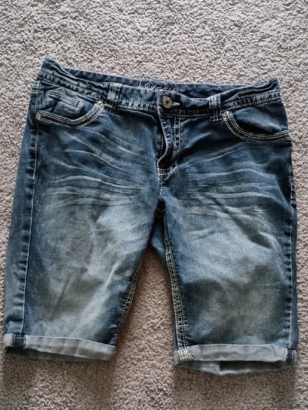 Ariya Blue Denim Bermuda Shorts